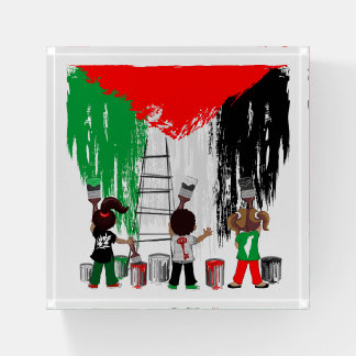 Children of Gaza Painting Palestine Flag  Paperweight