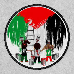 Children of Gaza Painting Palestine Flag Patch