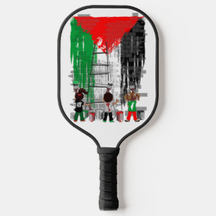 Children of Gaza Painting Palestine Flag Pickleball Paddle