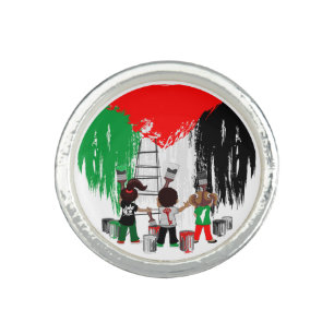 Children of Gaza Painting Palestine Flag Ring