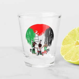 Children of Gaza Painting Palestine Flag Shot Glass