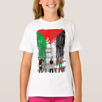 Children of Gaza Painting Palestine Flag  T-Shirt