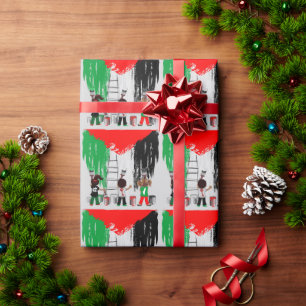 Children of Gaza Painting Palestine Flag Wrapping Paper