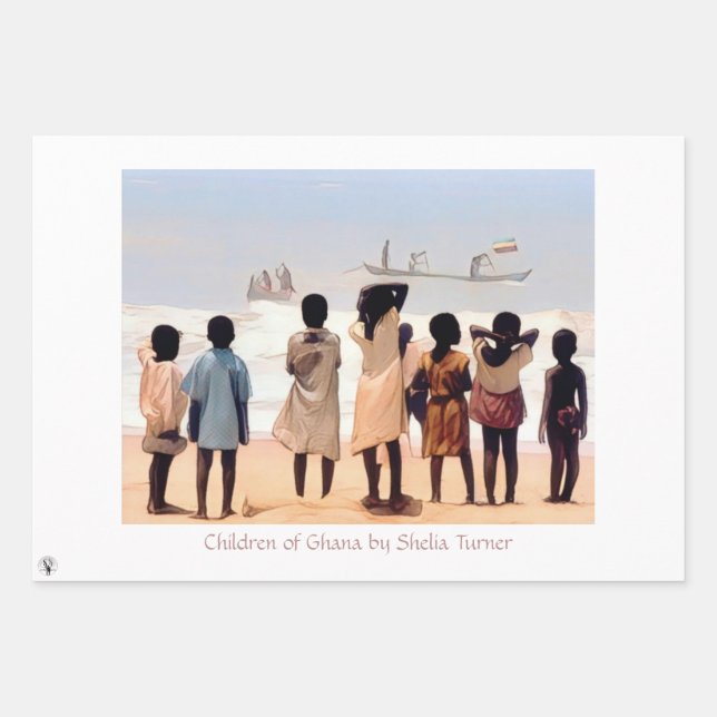 Children of Ghana by Shelia Turner Wrapping Paper (Front)