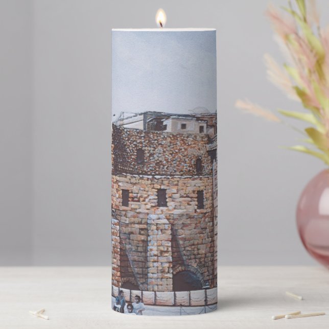Children of Israel's Second Temple Pillar Candle (In Situ)