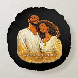 Children of Light Round Pillow