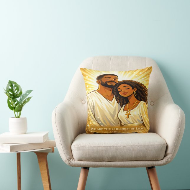 Children of Light Throw Pillow (Chair)