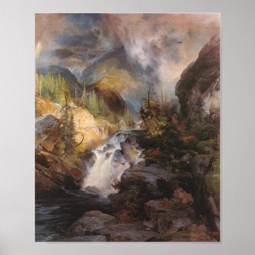 Children Of The Mountain by Thomas Moran Poster