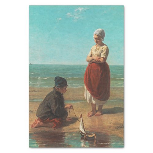 Children of the sea Jozef Israels  Tissue Paper