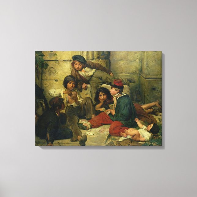 Children of the Streets of Paris, 1852 Canvas Print (Front)