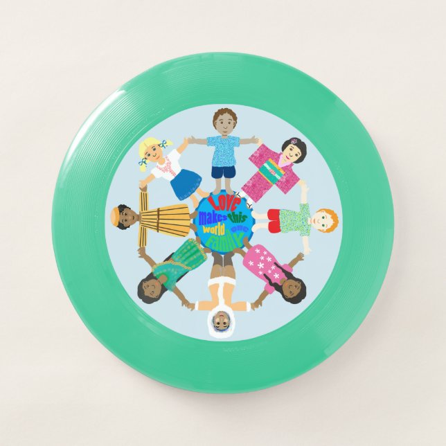 Children of the world holding hands Wham-O frisbee (Front)