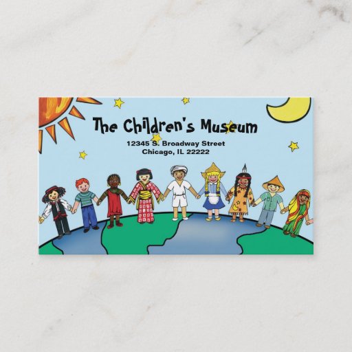 Customizable Children of the World Profile card Business Card Templates