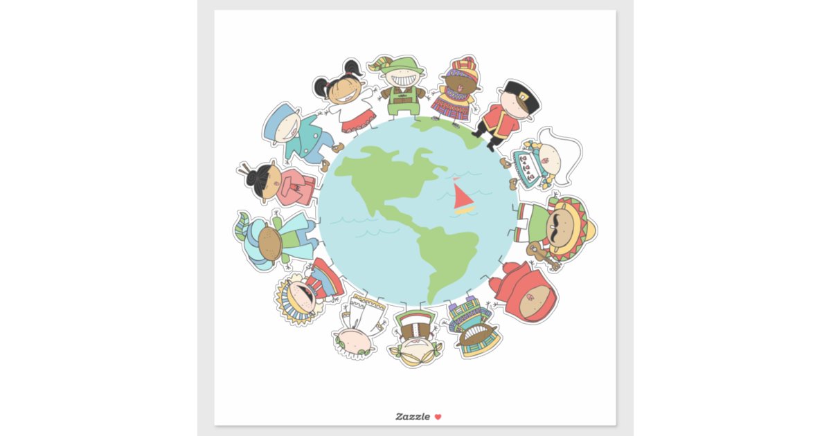 Children of the World Teaching Sticker | Zazzle