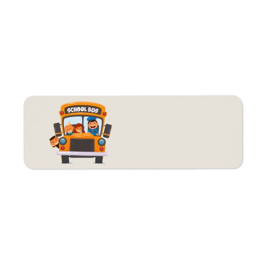 Children on a School bus Label | Zazzle.com