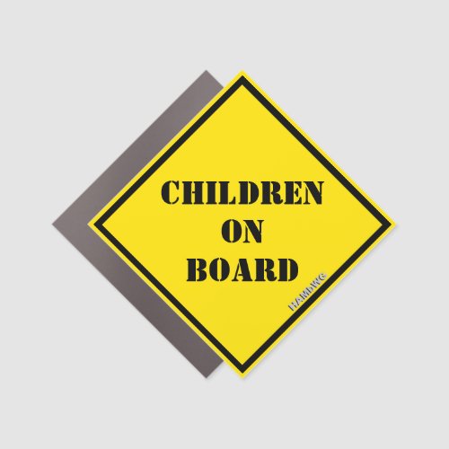 Children On Board Car Magnet _ HAMbyWG