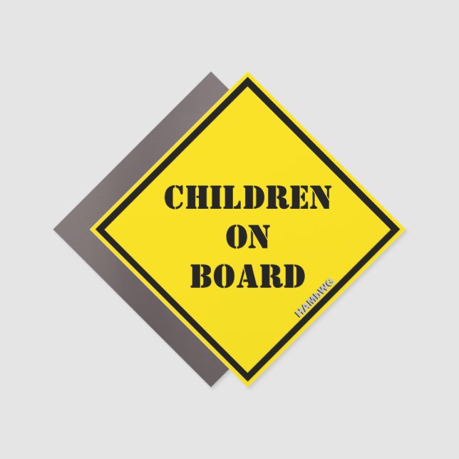 Children On Board Car Magnet - HAMbyWG (Front)