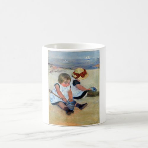 Children on the Beach Cassatt Coffee Mug