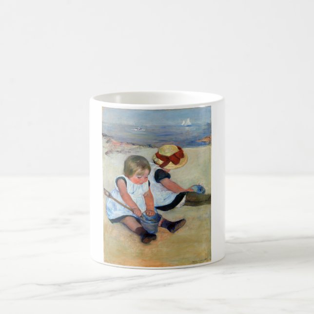 Children on the Beach, Cassatt Coffee Mug (Center)