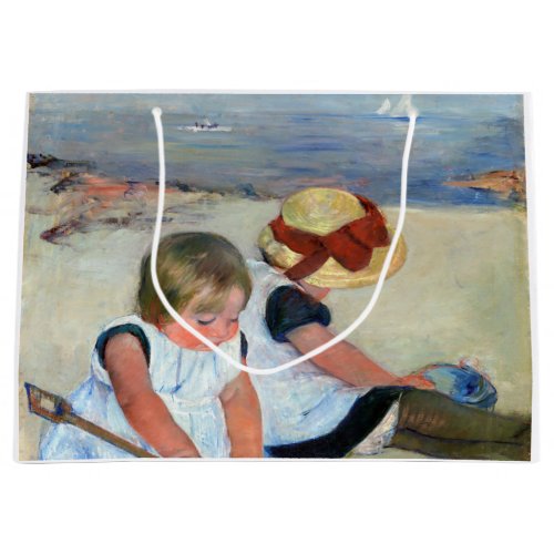 Children on the Beach Cassatt Large Gift Bag