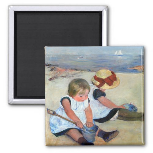 Children on the Beach Cassatt Magnet