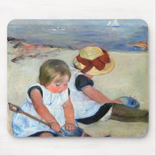 Children on the Beach Cassatt Mouse Pad
