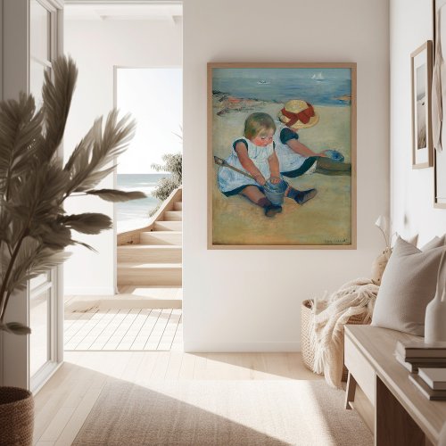 Children on the Beach  Mary Cassatt Framed Art