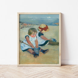 Children on the Beach | Mary Cassatt Poster