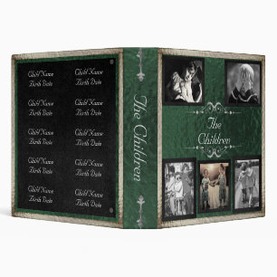 Children Photo Album - Green/Silver 3 Ring Binder