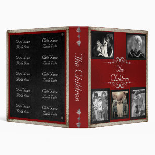 Children Photo Album - Red/Silver 3 Ring Binder