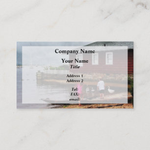 Children Playing by Harbor Essex CT Business Card