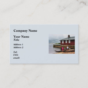 Children Playing by Harbor Essex CT Business Card