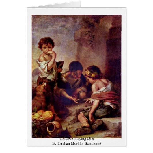 Children Playing Dice Cards (Front)