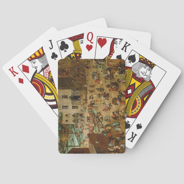 Children Playing Games (Pieter Bruegel the Elder) Poker Cards (Back)
