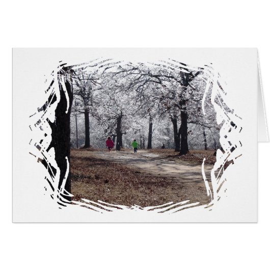 Children Playing in Winter Cards (Front Horizontal)