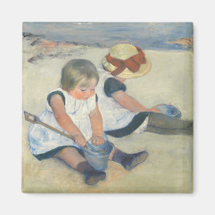 Children Playing on the Beach, 1884 Magnet