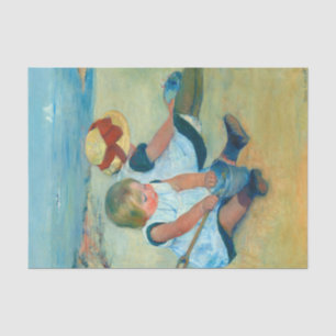 Children Playing on the Beach by Mary Cassat Tissue Paper