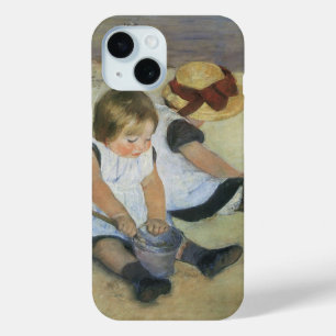Children Playing on the Beach by Mary Cassatt iPhone 15 Case
