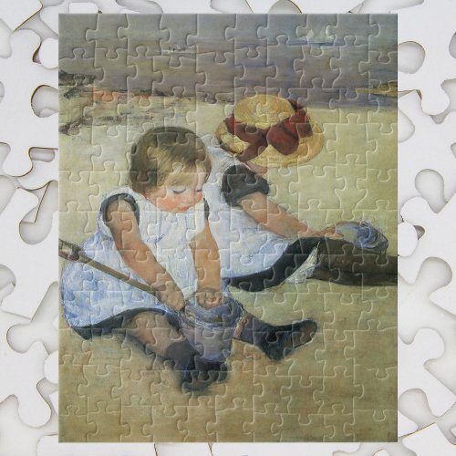 Children Playing on the Beach by Mary Cassatt Jigsaw Puzzle