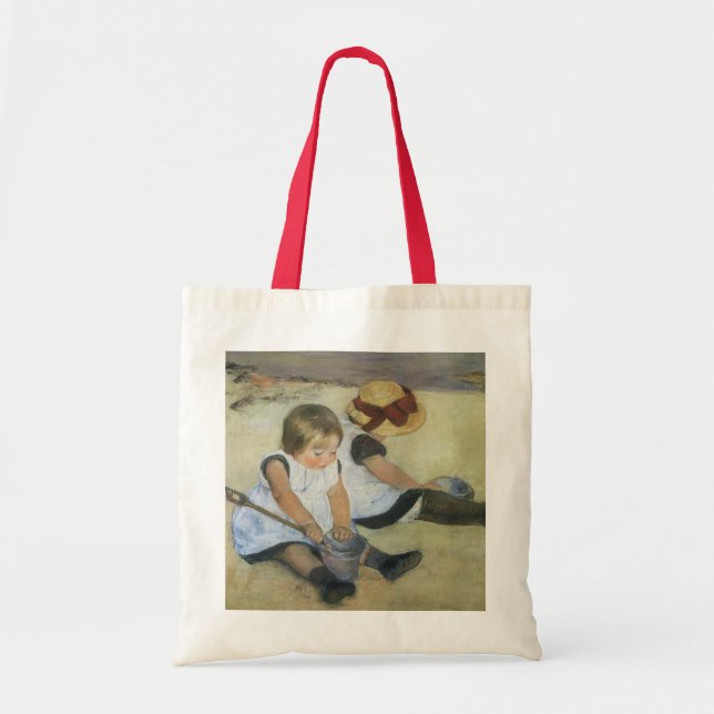 Children Playing on the Beach by Mary Cassatt Tote Bag (Front)