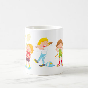 Children Playing Sport Coffee Mug
