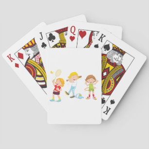 Children Playing Sport Poker Cards
