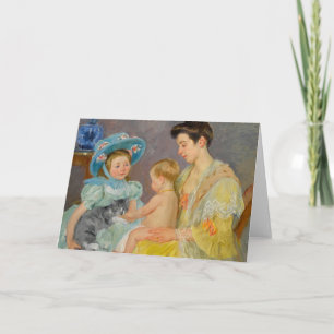 Children Playing with a Cat Mary Cassatt Card