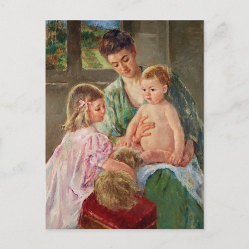 Children Playing with a Dog by Mary Cassatt Postcard