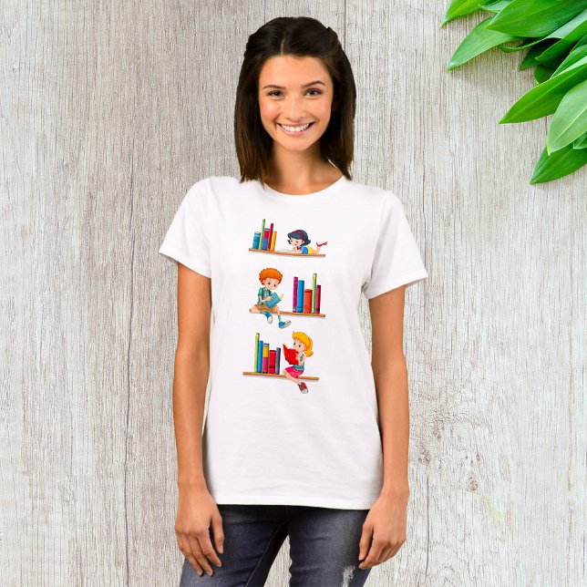 Children Reading Books T-Shirt (Creator Uploaded)