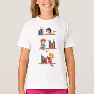 Children Reading Books T-Shirt