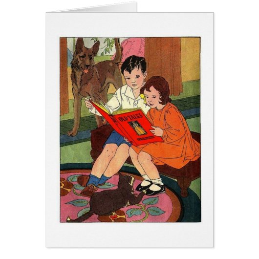 Children Reading, Cards (Front)