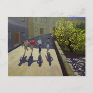 Children Running Lesbos 1999 Postcard