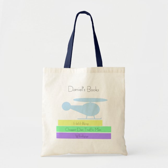 Children’s Books and Toy Helicopter Tote Bag (Front)