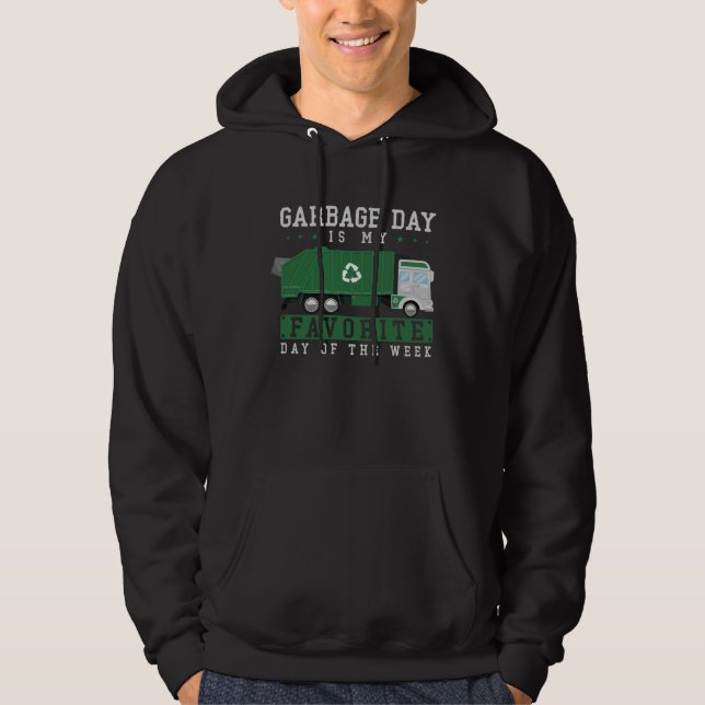 Children s Boys Recycling Truck Hoodie (Front)
