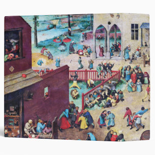 Children’s Games, Pieter Bruegel 3 Ring Binder